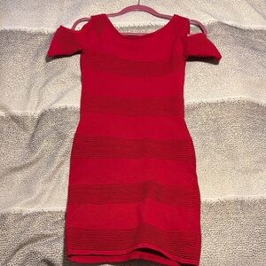 Red Cold Shoulder Dress
